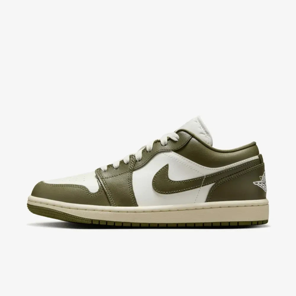 Air Jordan 1 Low - Branco/Verde Azeitona