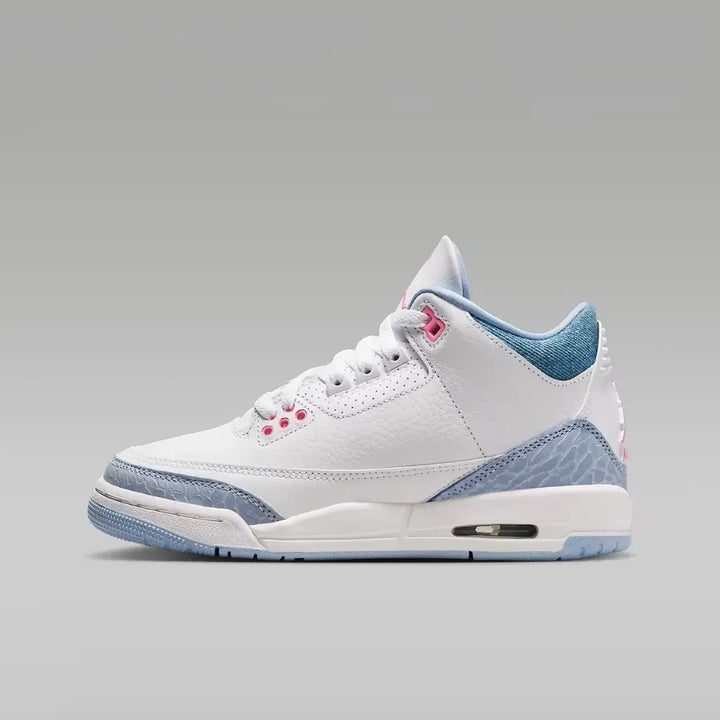 Air Jordan 3 - Branco/Azul Caribe/Rosa