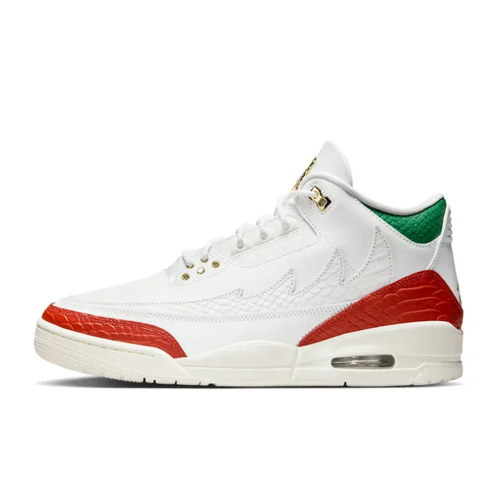 Air Jordan 3 - Branco/Verde/Vermelho
