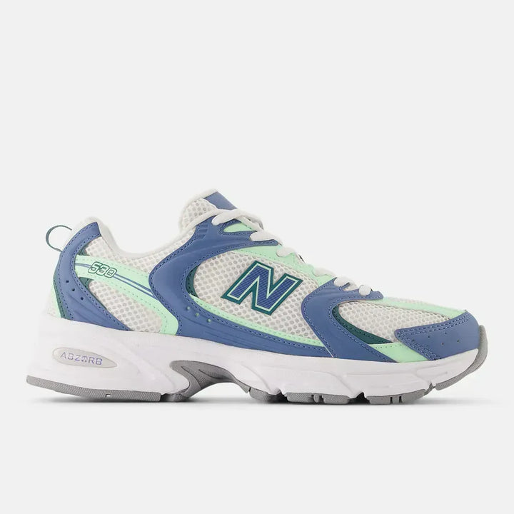 New Balance 530 – Branco/Azul/Menta