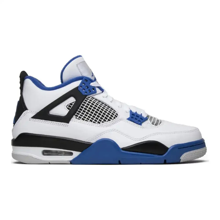 Air Jordan 4 - Branco/Preto/Azul Cobalto
