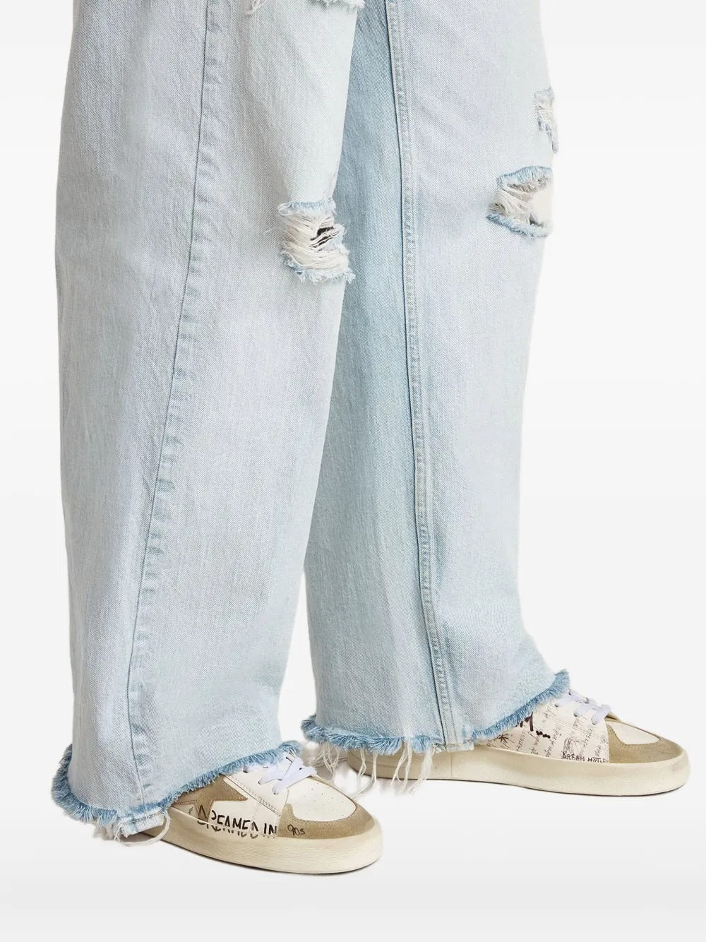 Golden Goose Stardan – Branco/Bege com Estampa Grafite