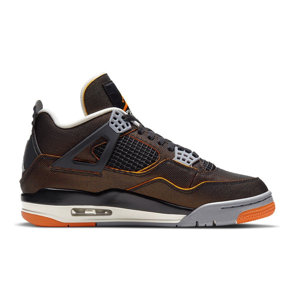 Air Jordan 4 - Carvão/Laranja/Cinza