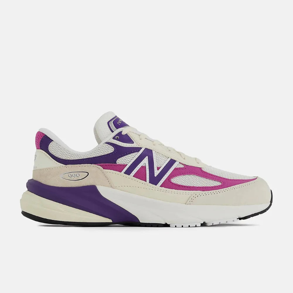 NB 990v6 Made in USA - Creme/Roxo