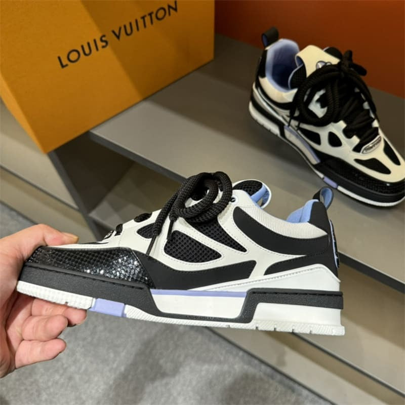 Louis Vuitton LV Skate – Preto/Branco/Azul Claro