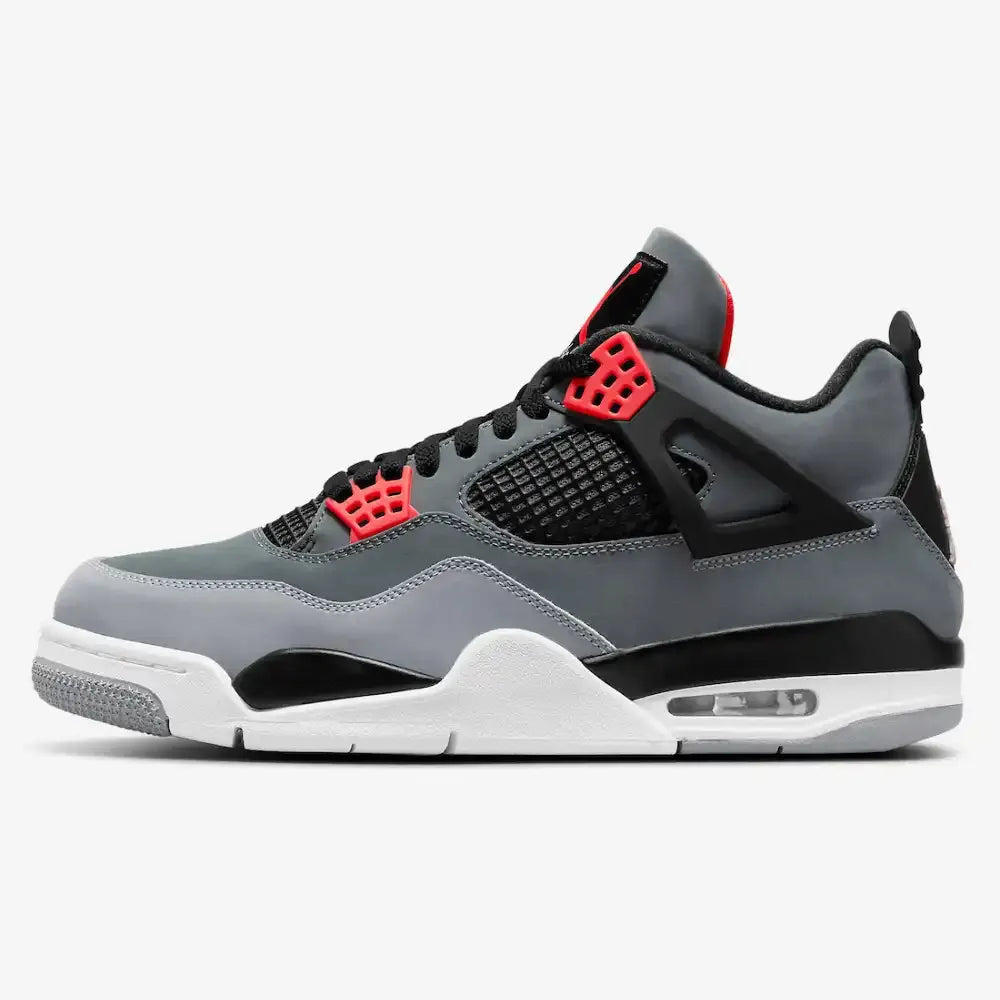 Air Jordan 4 - Preto/Cinza Escuro/Vermelho