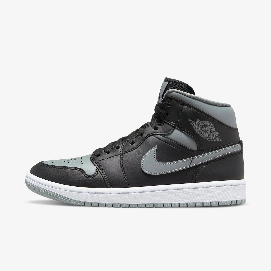 Jordan 1 Mid - Preto/Cinza/Branco