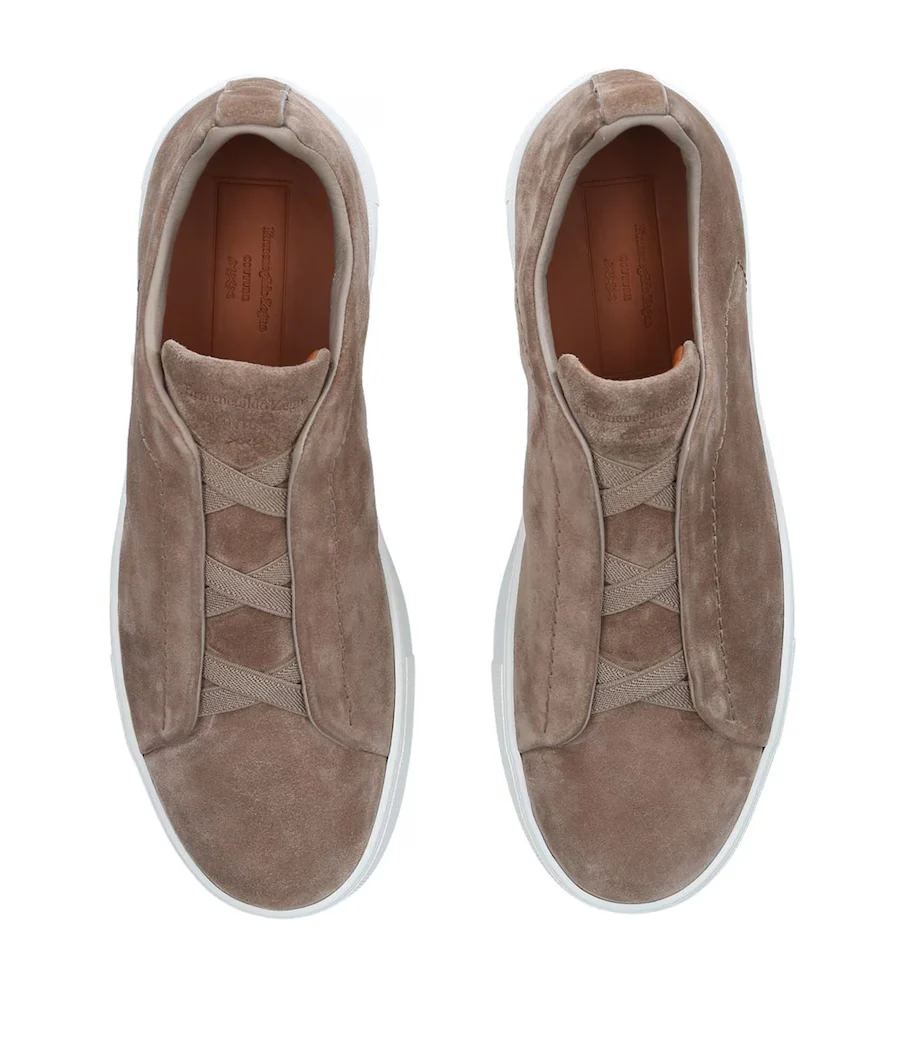 Tênis Zegna Triple Stitch Suede