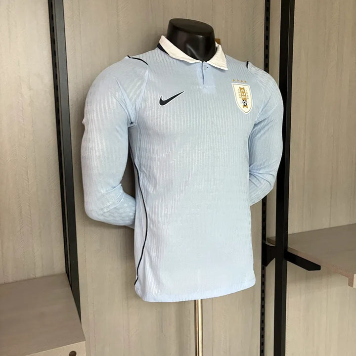 Camisa Uruguai Home 2026 Manga Longa - Versão Jogador