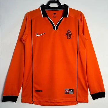 Camisa Retrô Holanda 1998 Home - Manga Longa