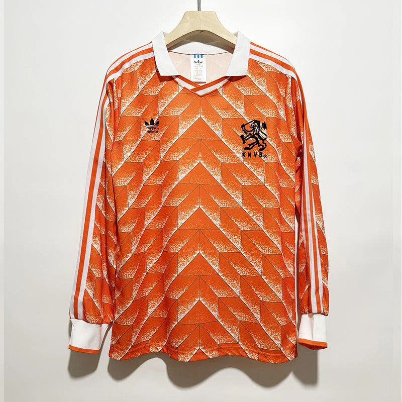 Camisa Retrô Holanda 1988 Home - Manga Longa