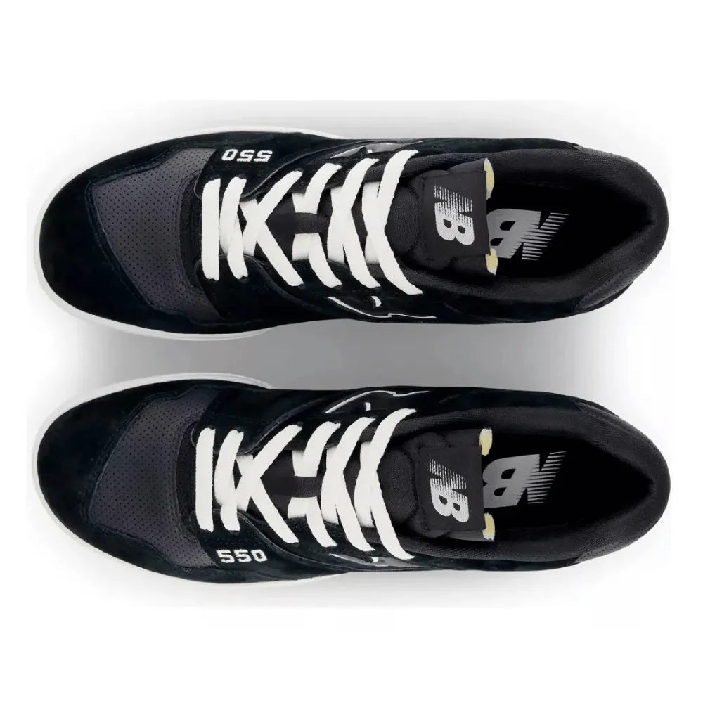 New Balance 550 Suede Perforated Leather – Preto/Branco
