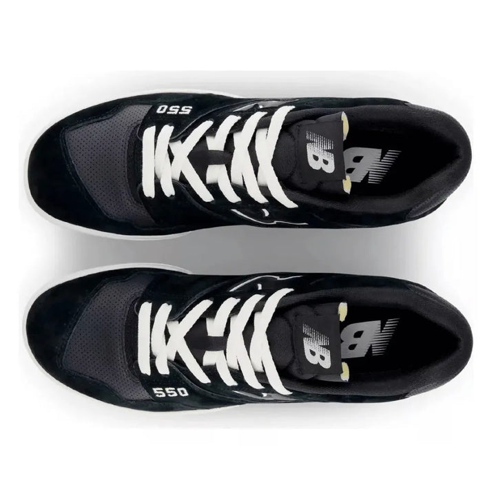 New Balance 550 Suede Perforated Leather – Preto/Branco