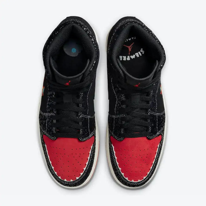 Jordan 1 Mid SE Siempre Familia - Preto/Vermelho/Multicolorido