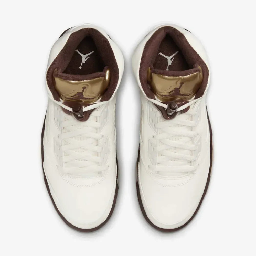Air Jordan 5 - Branco/Marrom/Dourado