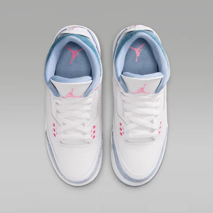 Air Jordan 3 - Branco/Azul Caribe/Rosa