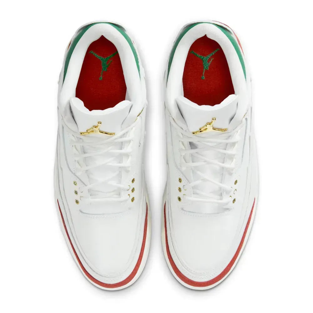Air Jordan 3 - Branco/Verde/Vermelho