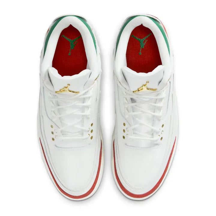 Air Jordan 3 - Branco/Verde/Vermelho