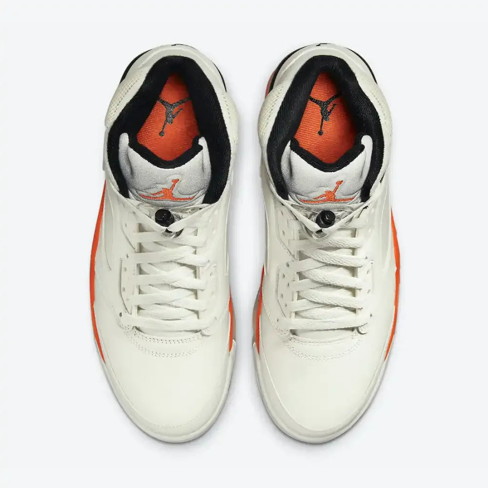 Air Jordan 5 - Off White/Laranja/Preto