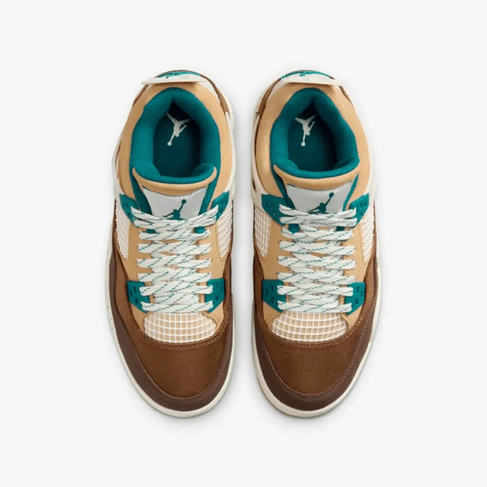 Air Jordan 4 - Marrom/Caramelo/Verde Petróleo