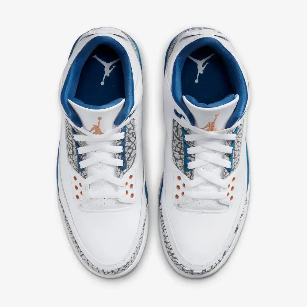 Air Jordan 3 - Branco/Azul Profundo