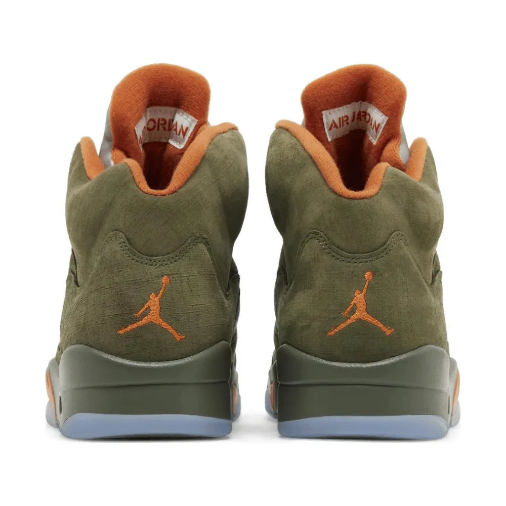 Air Jordan 5 - Verde Oliva/Laranja