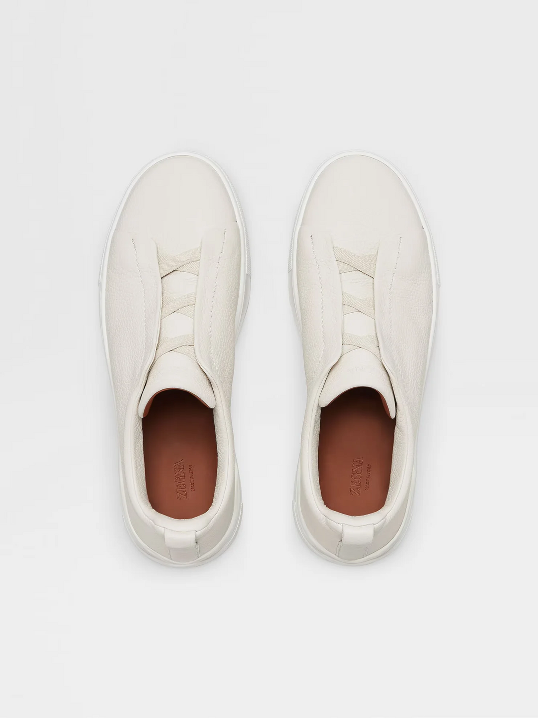 Tênis Zegna Triple Stitch Branco Leather