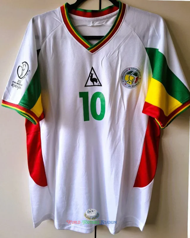 Camisa Retrô Senegal 2002/03 Home - KH. FADIGA #10 (+Patches)