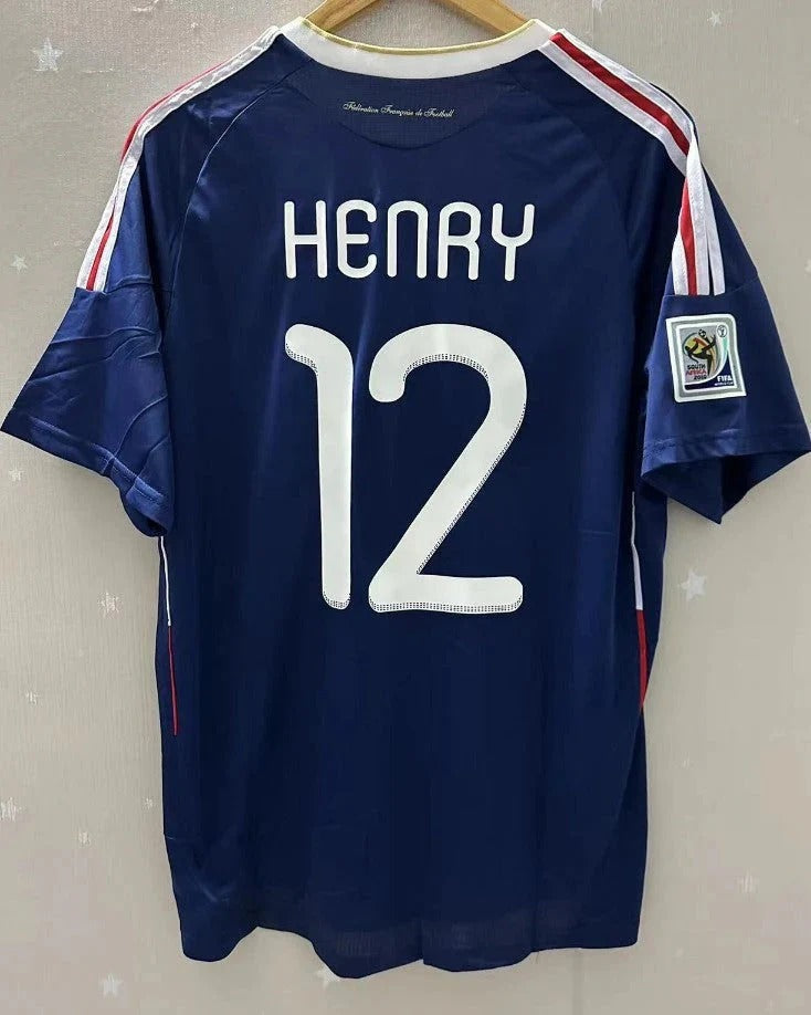 Camisa Retrô França 2010/11 Home - HENRY #12 (+Patches)