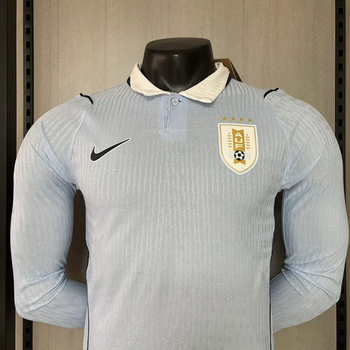 Camisa Uruguai Home 2026 Manga Longa - Versão Jogador