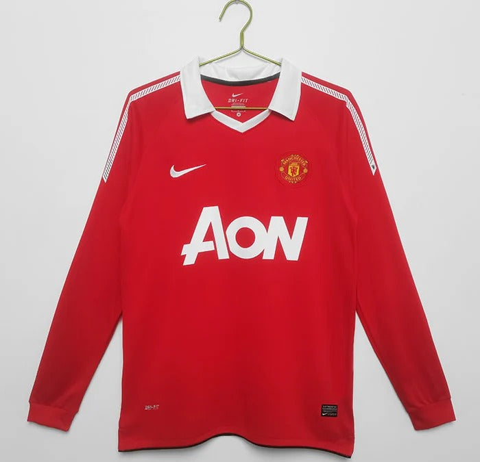 Camisa Retrô Manchester United 2010/11 Home - Manga Longa
