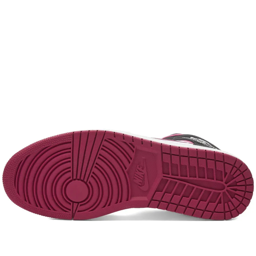 Jordan 1 Mid - Branco/Preto/Magenta