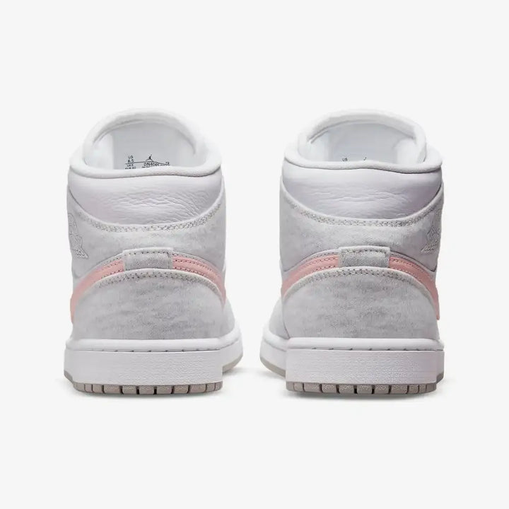 Jordan 1 Mid SE - Branco/Cinza Mescla/Rosa Claro