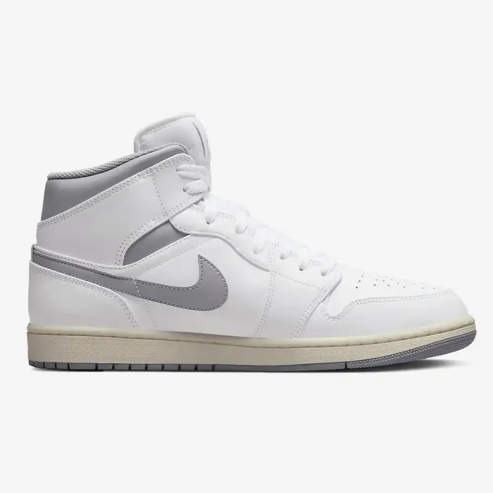 Jordan 1 Mid - Branco/Cinza Neutro