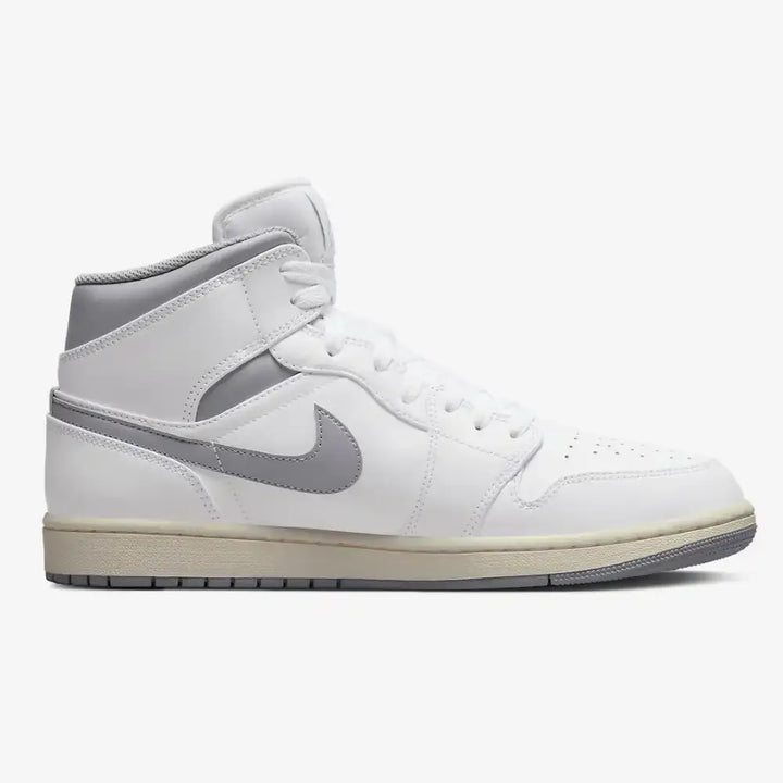 Jordan 1 Mid - Branco/Cinza Neutro