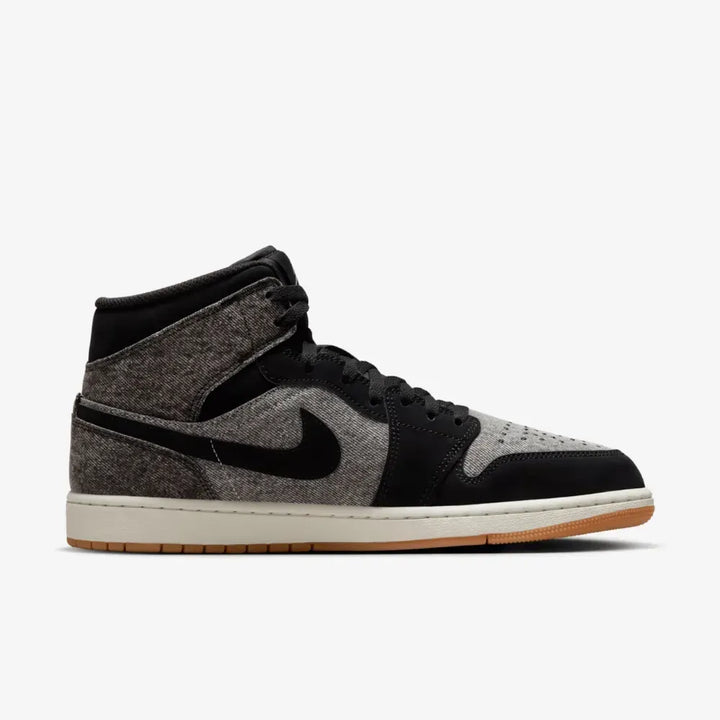 Air Jordan 1 Mid SE - Preto/Cinza Escuro