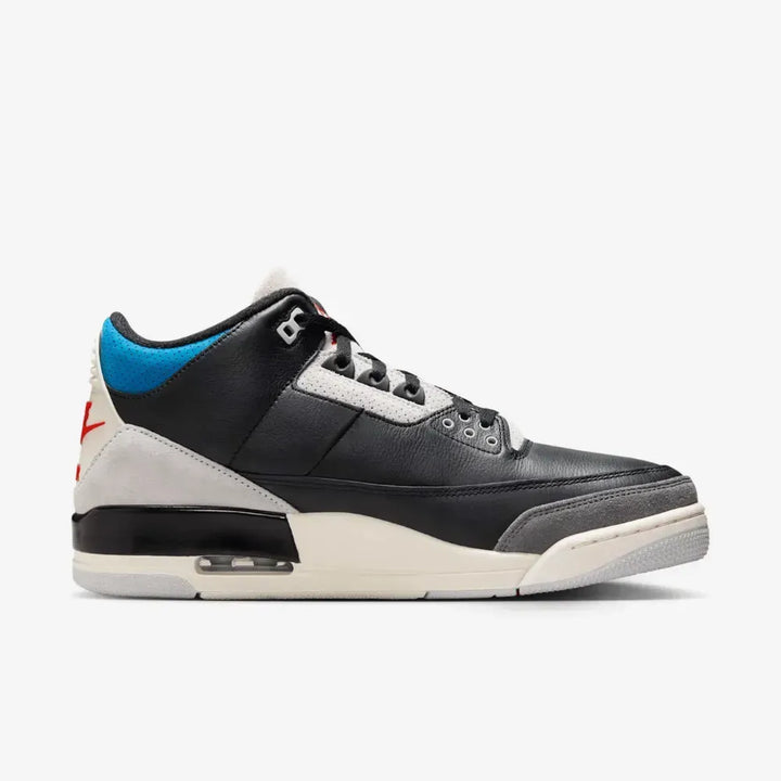 Air Jordan 3 OG - Preto/Azul/Cinza