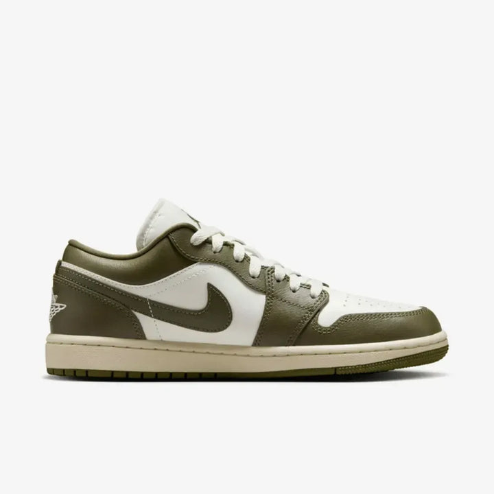 Air Jordan 1 Low - Branco/Verde Azeitona