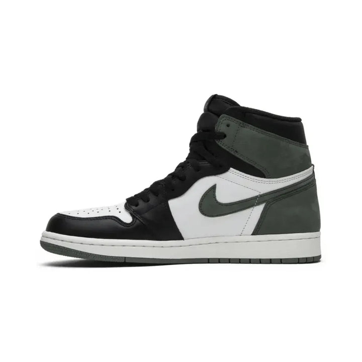 Jordan 1 Retro High - Branco/Preto/Verde Argila