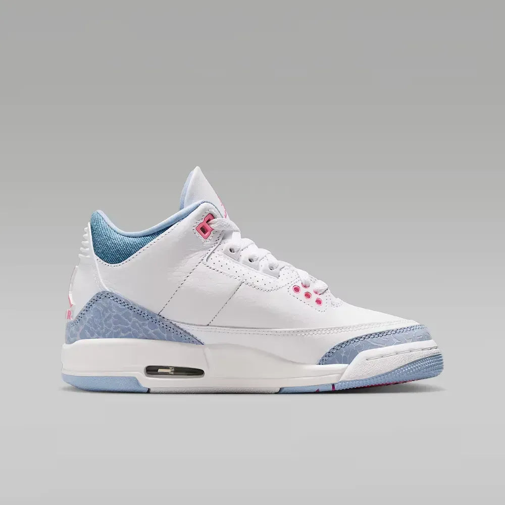 Air Jordan 3 - Branco/Azul Caribe/Rosa