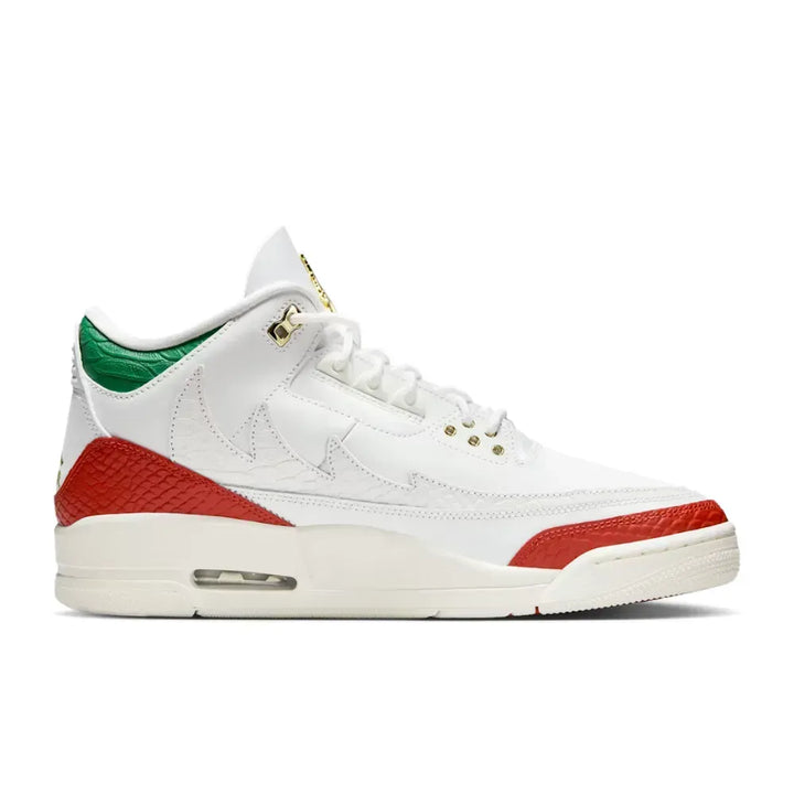 Air Jordan 3 - Branco/Verde/Vermelho