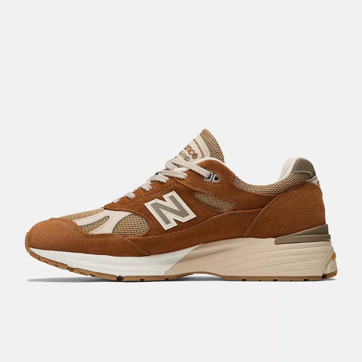 New Balance 991v2 MiUK – Caramelo/Laranja/Cinza