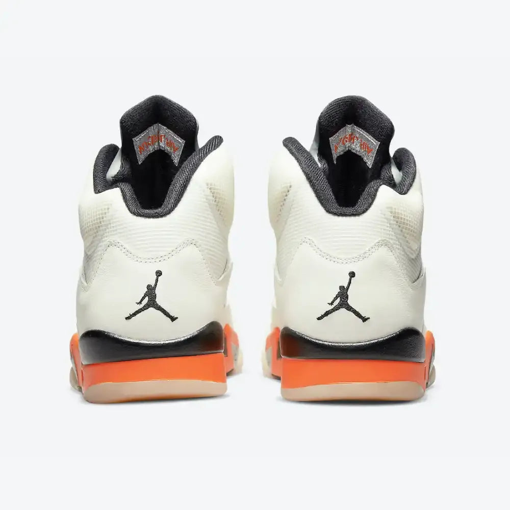 Air Jordan 5 - Off White/Laranja/Preto