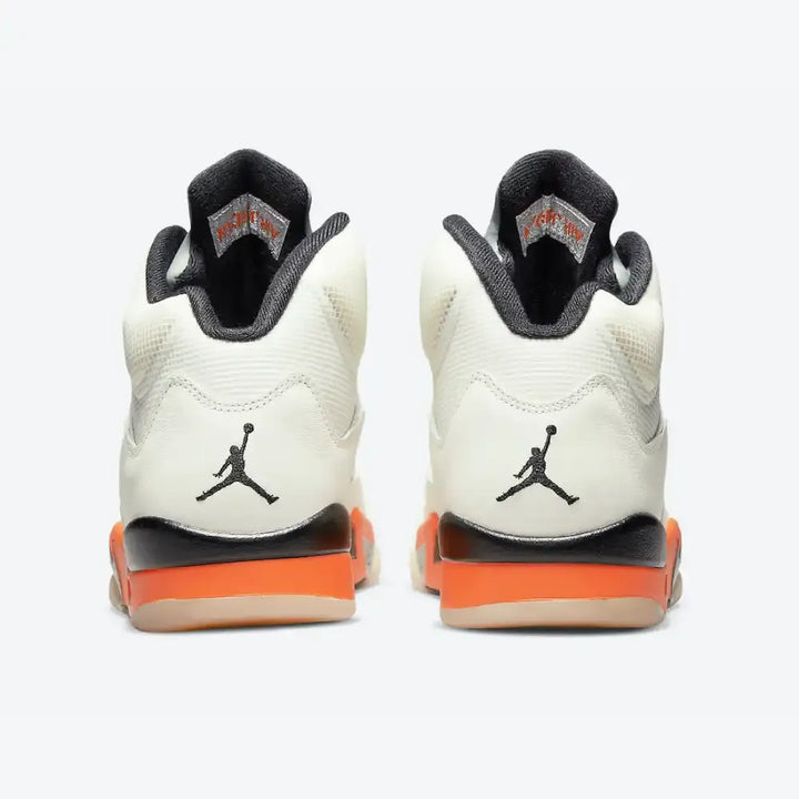 Air Jordan 5 - Off White/Laranja/Preto