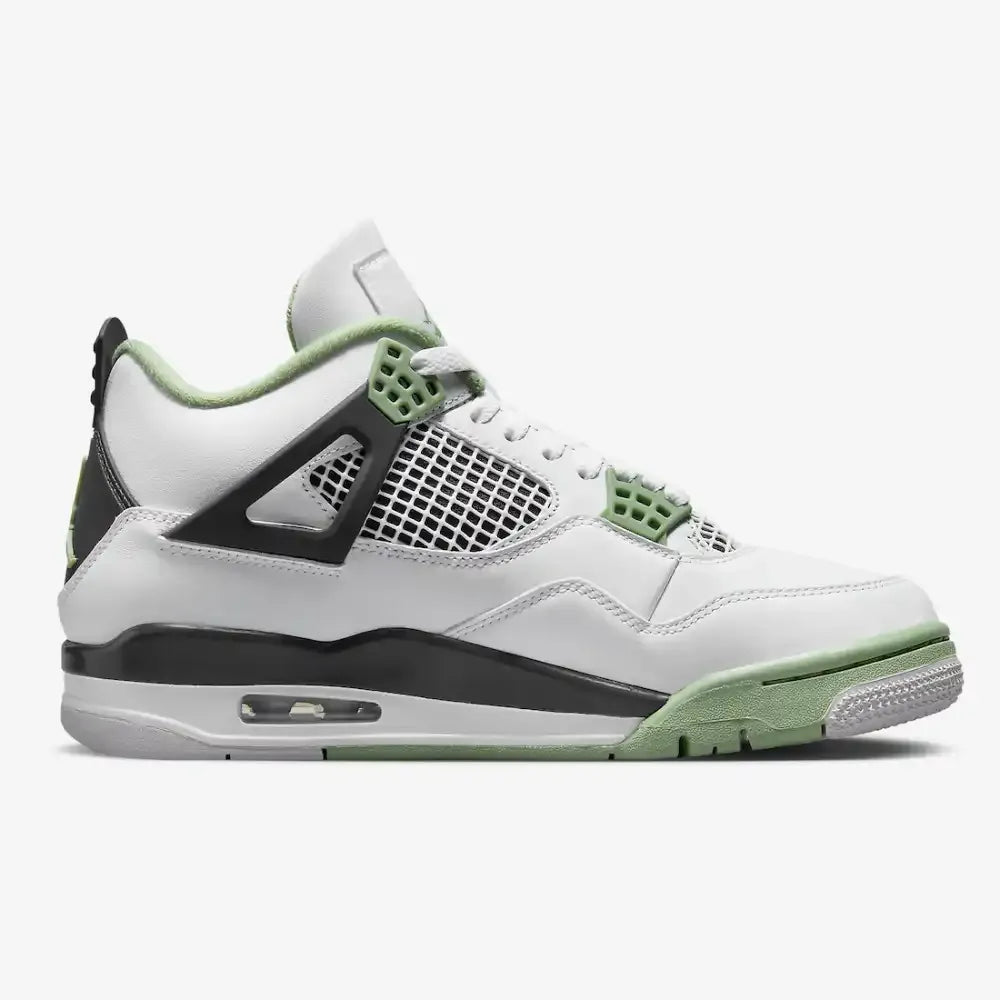 Air Jordan 4 - Branco/Preto/Verde Menta