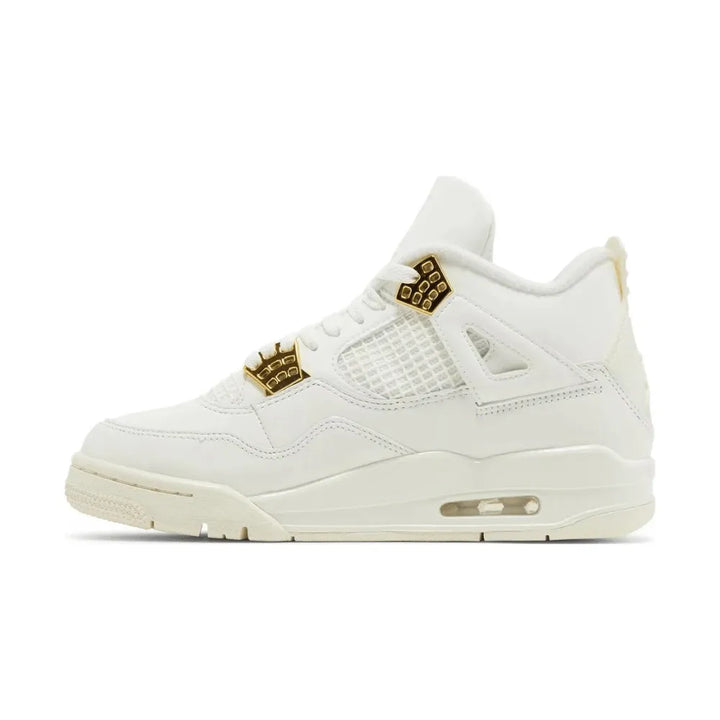 Air Jordan 4 - Branco/Off White/Dourado