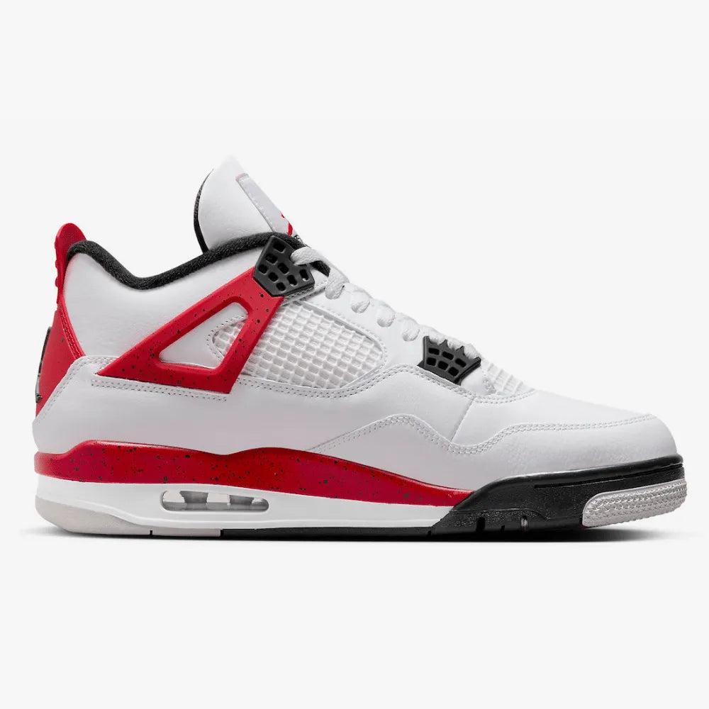 Air Jordan 4 - Branco/Vermelho/Preto