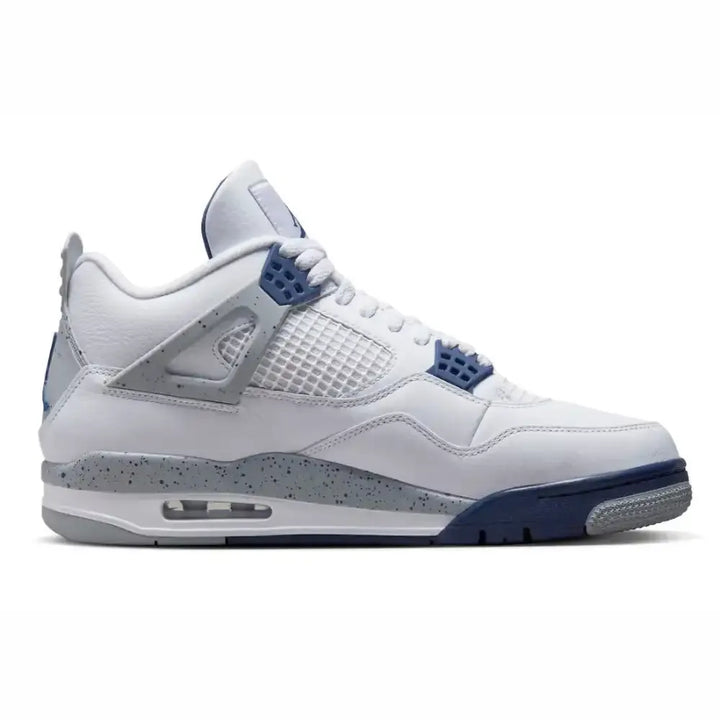Air Jordan 4 - Branco/Cinza/Azul Marinho