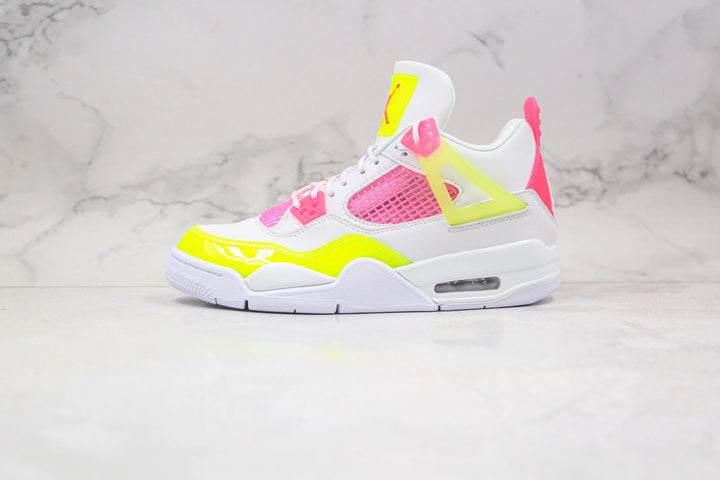 Jordan 4 Retro - Branco/Limão/Rosa