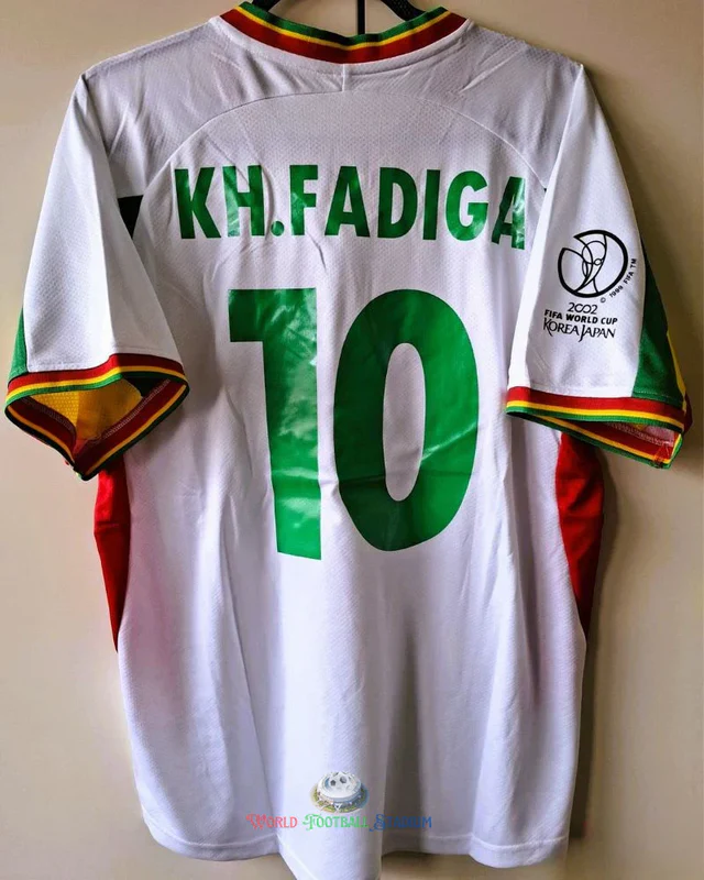 Camisa Retrô Senegal 2002/03 Home - KH. FADIGA #10 (+Patches)